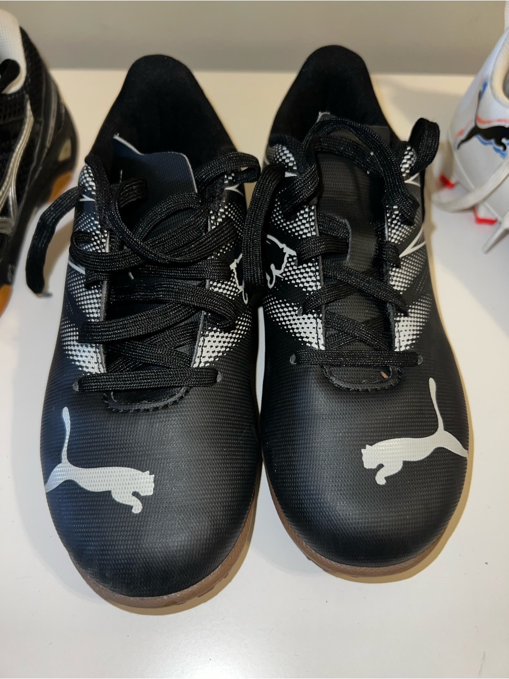 Puma Kids Black and White Indoor Sneakers